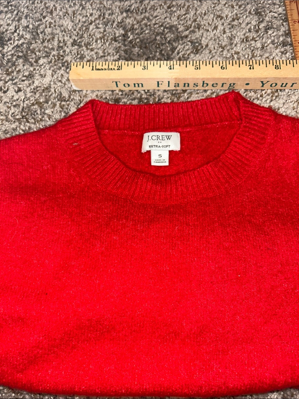 J. Crew womens small Red Crewneck Sweater extra soft
